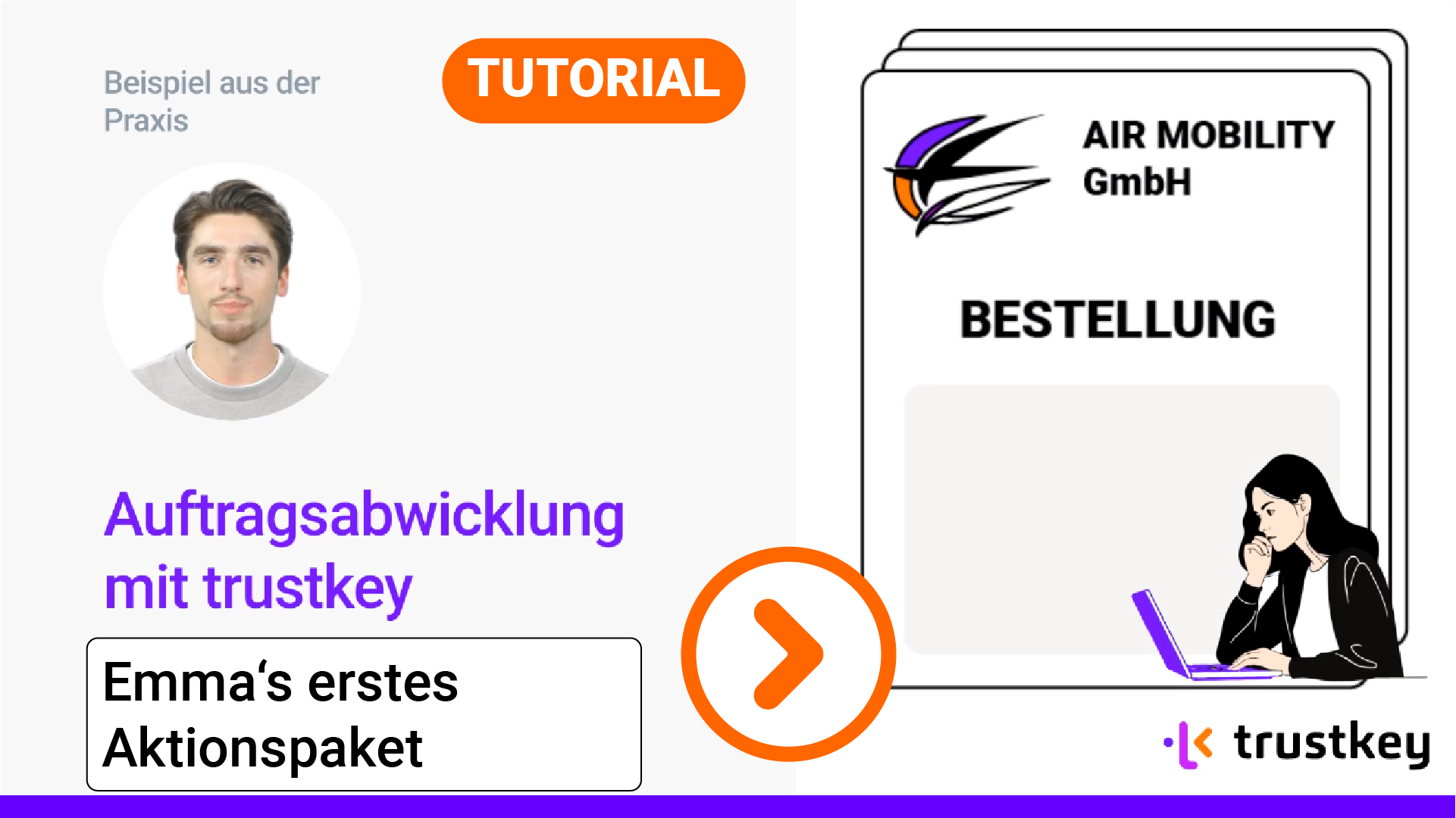 trustkey Tutorial: Emma's erstes Aktionspaket