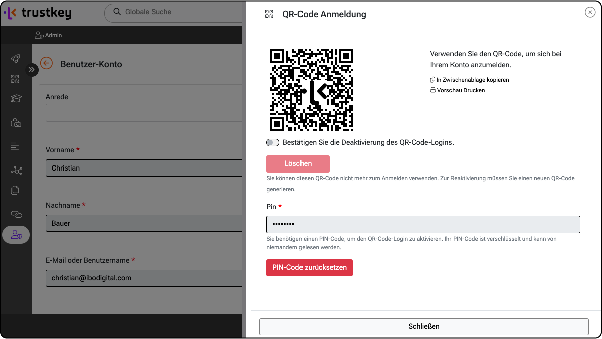 QR-Code Anmeldung